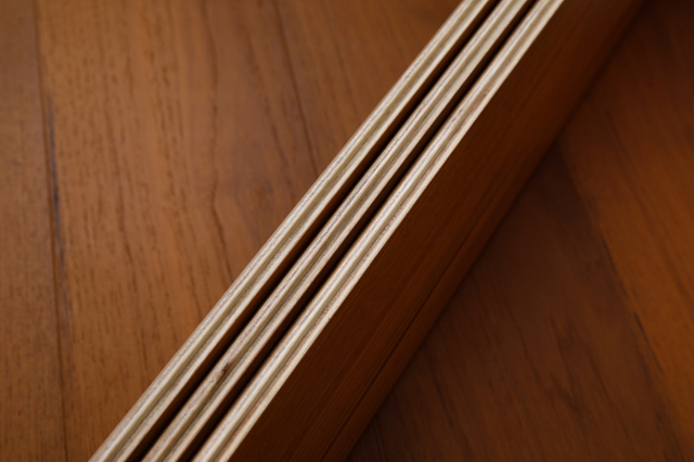 Пол из тикового дерева Замок из натурального шпона Многослойный деревянный пол в помещении