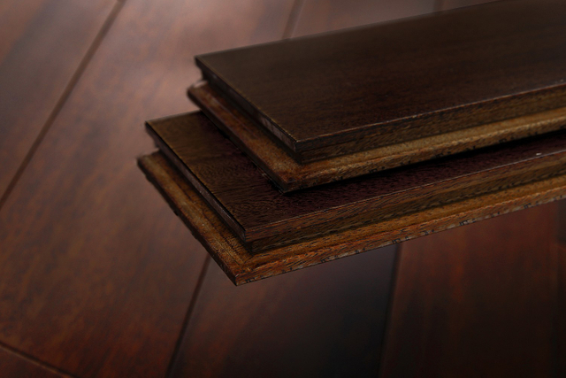 Пол из массива дерева в помещении, пол из твердой древесины американского черного ореха, африканского палисандра Click